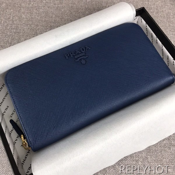 Prada 프라다 1ML506 사피아노 지퍼 장지갑 남여공용지갑 PRADA 4006