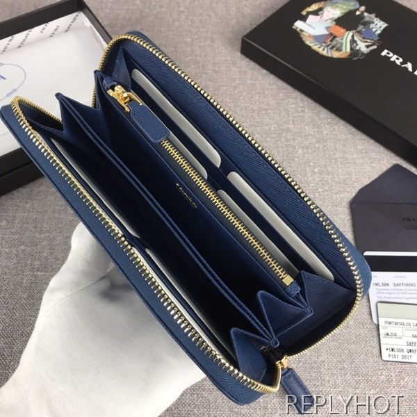 Prada 프라다 1ML506 사피아노 지퍼 장지갑 남여공용지갑 PRADA 4006