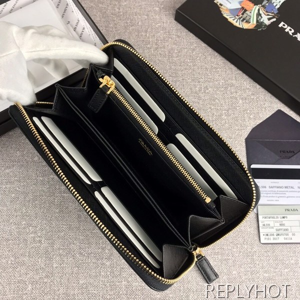 프라다 1ML506 사피아노 지퍼 장지갑 남여공용지갑 PRADA 4006