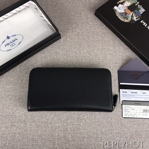 Prada 프라다 1ML506 지퍼 라운드 장지갑 남여공용지갑 PRADA 4033