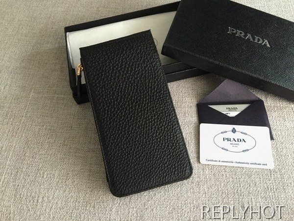Prada 프라다 장지갑 prada 남여공용카드지갑 (금장)