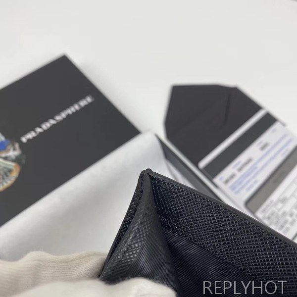 프라다 2020 사피아노 남성용 카드 퍼스,PRAW0164,10CM.블랙블루,네이비그린