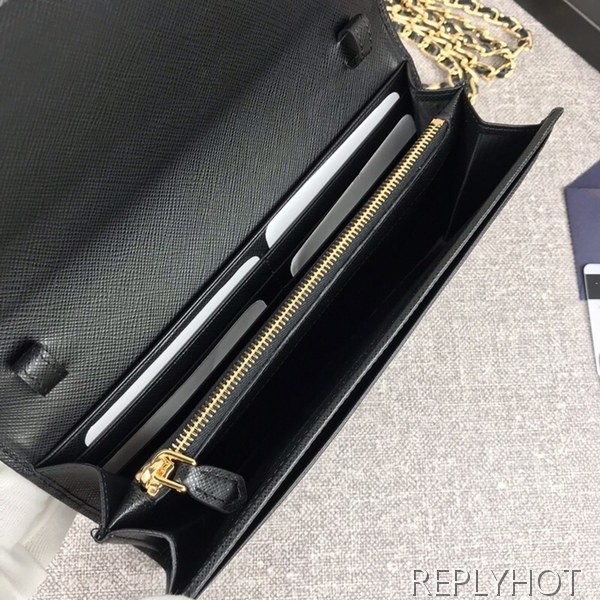 Prada 프라다 1M1290 사피아노 레더 금장 체인 장지갑 prada 5021 6종