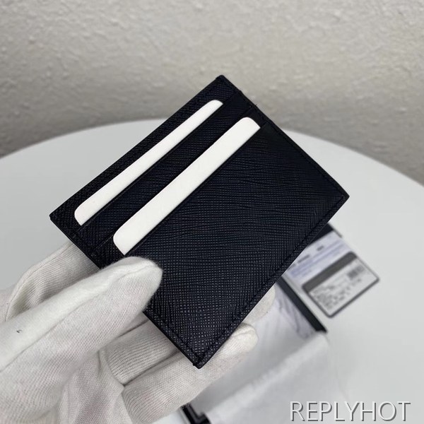 프라다 2020 사피아노 남성용 카드 퍼스,PRAW0161,10CM.블랙블루,네이비그린