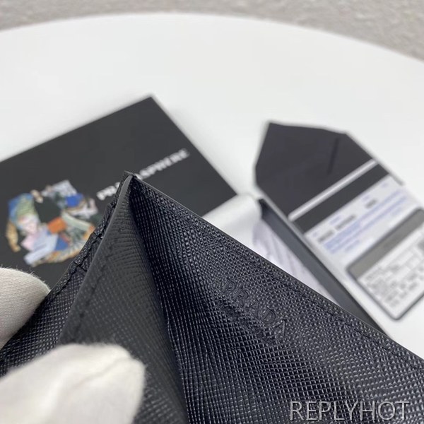 프라다 2020 사피아노 남성용 카드 퍼스,PRAW0161,10CM.블랙블루,네이비그린