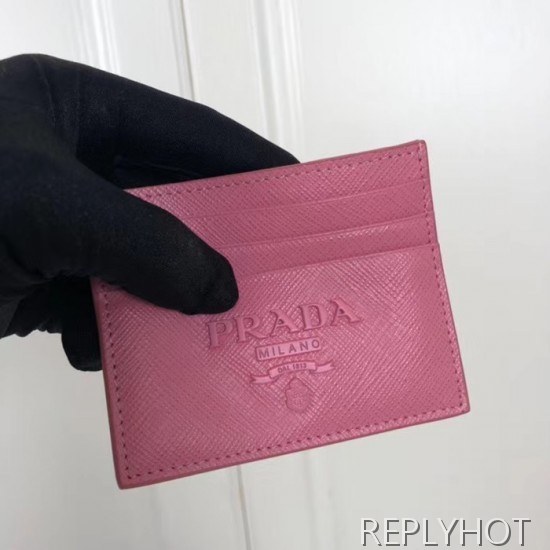 프라다 2020 사피아노 여성용 카드 퍼스 PRAW0176,11.2CM.핑크