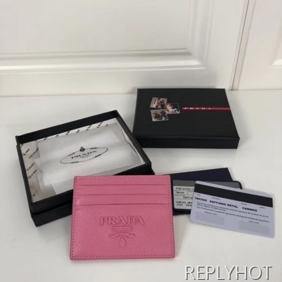 프라다 2020 사피아노 여성용 카드 퍼스 PRAW0176,11.2CM.핑크
