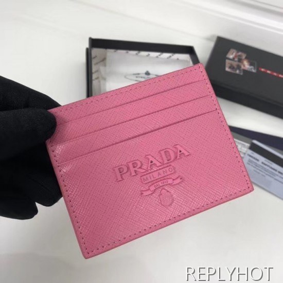 프라다 2020 사피아노 여성용 카드 퍼스 PRAW0176,11.2CM.핑크