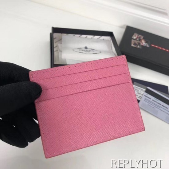 프라다 2020 사피아노 여성용 카드 퍼스 PRAW0176,11.2CM.핑크