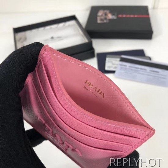 프라다 2020 사피아노 여성용 카드 퍼스 PRAW0176,11.2CM.핑크