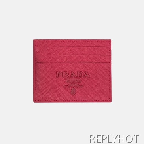 프라다 2020 사피아노 여성용 카드 퍼스 PRAW0175,11.2CM.핫핑크