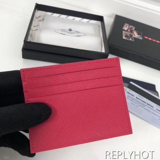 프라다 2020 사피아노 여성용 카드 퍼스 PRAW0175,11.2CM.핫핑크