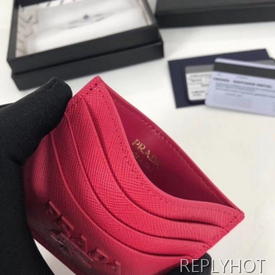 프라다 2020 사피아노 여성용 카드 퍼스 PRAW0175,11.2CM.핫핑크