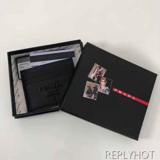 프라다 2020 사피아노 여성용 카드 퍼스 PRAW0174,11.2CM.블랙