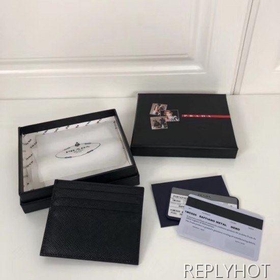 프라다 2020 사피아노 여성용 카드 퍼스 PRAW0174,11.2CM.블랙