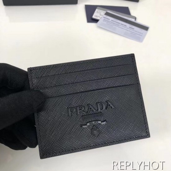 프라다 2020 사피아노 여성용 카드 퍼스 PRAW0174,11.2CM.블랙