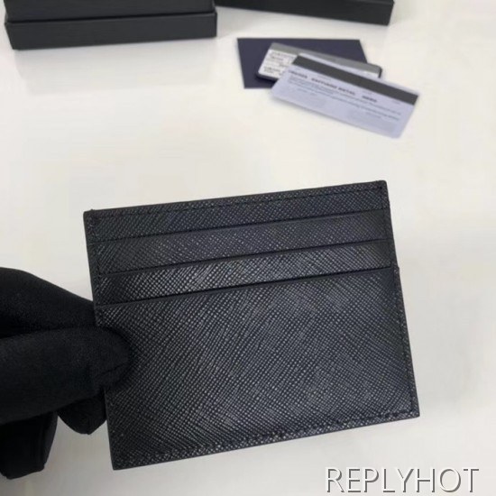 프라다 2020 사피아노 여성용 카드 퍼스 PRAW0174,11.2CM.블랙