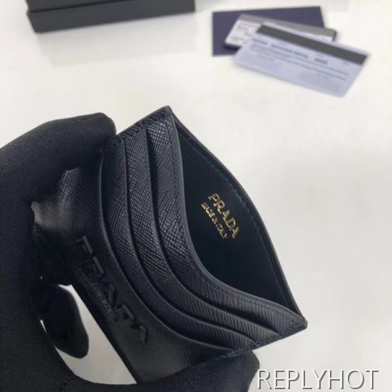 프라다 2020 사피아노 여성용 카드 퍼스 PRAW0174,11.2CM.블랙