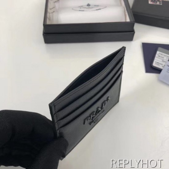 프라다 2020 사피아노 여성용 카드 퍼스 PRAW0174,11.2CM.블랙