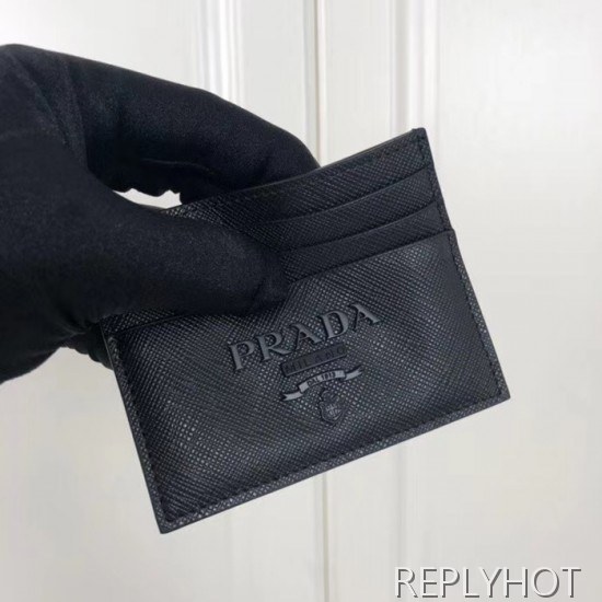 프라다 2020 사피아노 여성용 카드 퍼스 PRAW0174,11.2CM.블랙