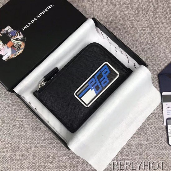 프라다 2020 사피아노 남여공용 카드 퍼스 PRAW0146,13CM.블랙