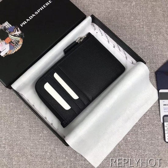 프라다 2020 사피아노 남여공용 카드 퍼스 PRAW0146,13CM.블랙