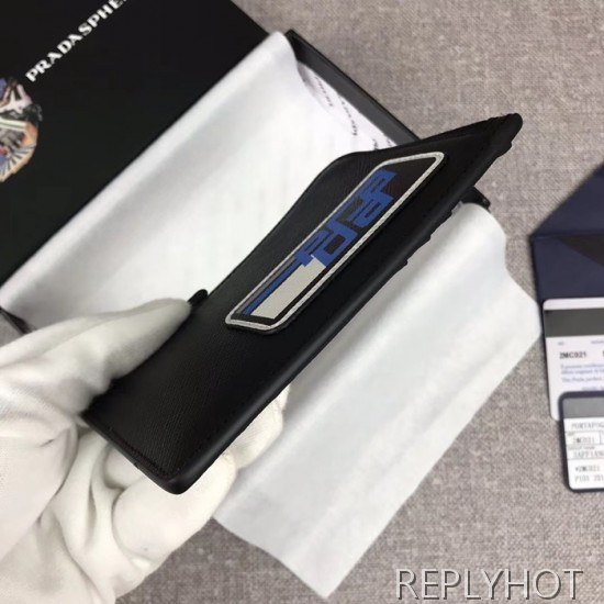 프라다 2020 사피아노 남여공용 카드 퍼스 PRAW0146,13CM.블랙