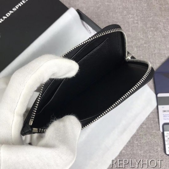 프라다 2020 사피아노 남여공용 카드 퍼스 PRAW0146,13CM.블랙