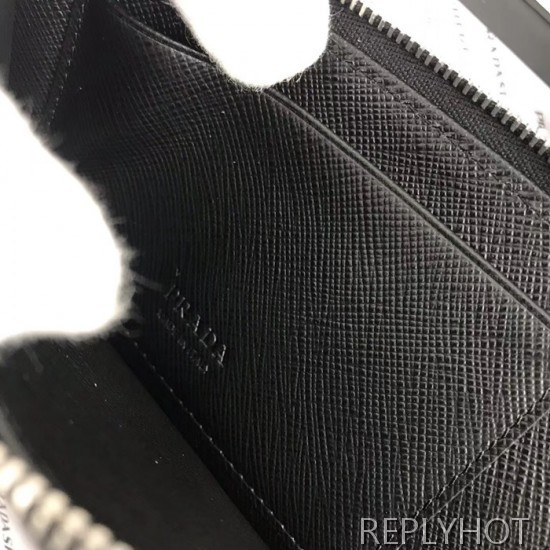 프라다 2020 사피아노 남여공용 카드 퍼스 PRAW0145,13CM.블랙