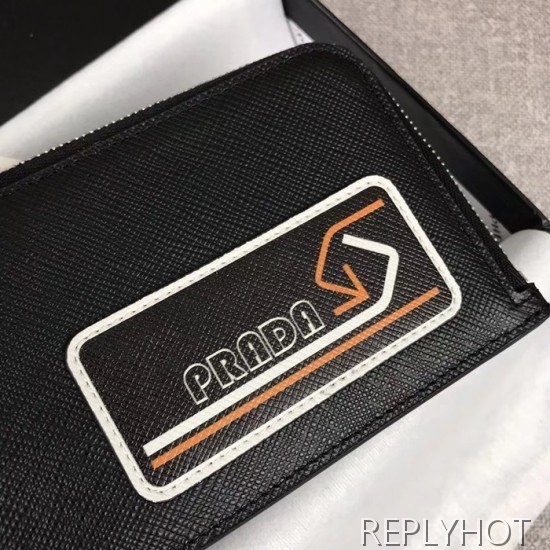 프라다 2020 사피아노 남여공용 카드 퍼스 PRAW0145,13CM.블랙