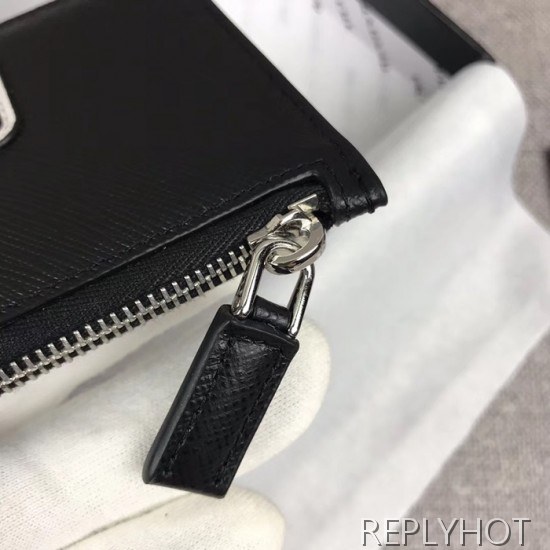 프라다 2020 사피아노 남여공용 카드 퍼스 PRAW0145,13CM.블랙
