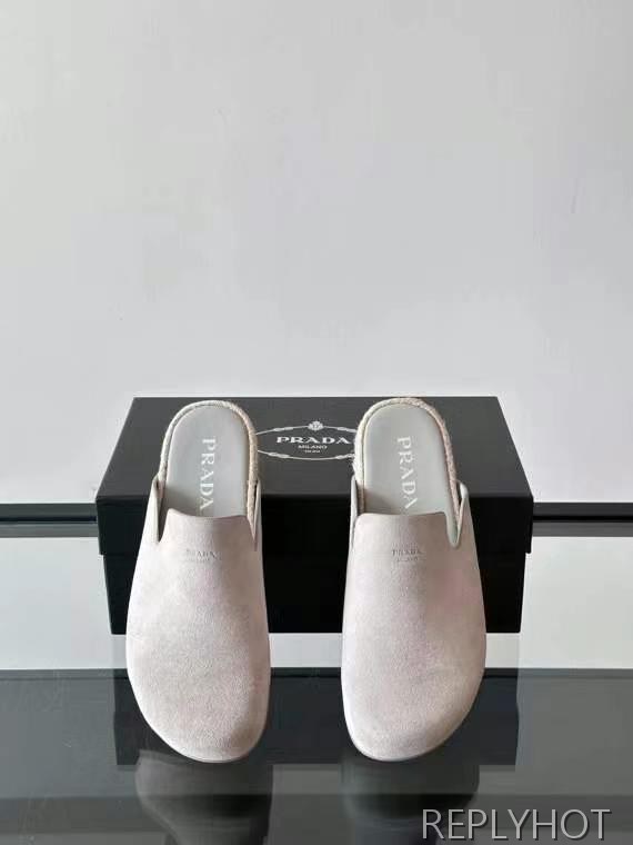프라다 2025 로고 엠보 샌들 슬리퍼 신발