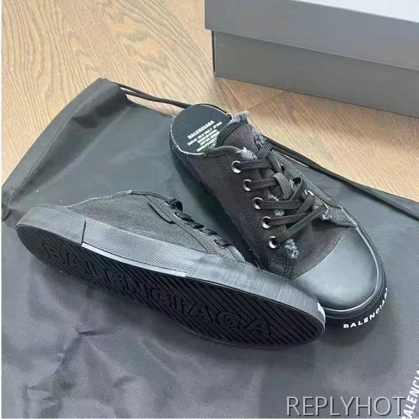 발렌시아가 2025 올블랙 파리스 뮬 샌들 슬리퍼