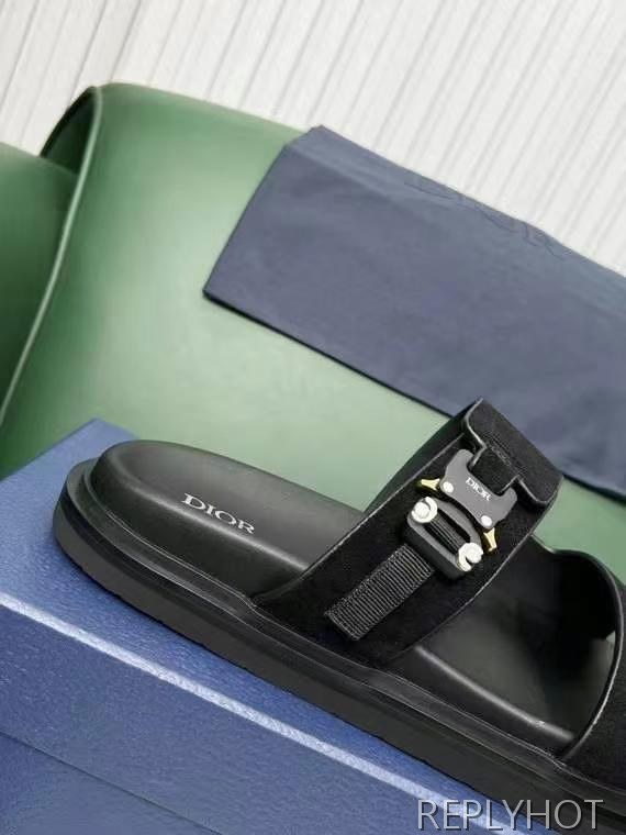 디올 2025 스웨이드 아쿠아 투스트랩 샌들 슬리퍼 뮬 신발