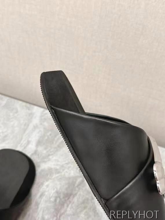 발렌시아가 2025 BB로고 와펜 슬리퍼 샌들 뮬