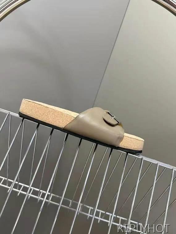 발렌시아가 2025 scholl 플랫 스웨이드 뮬 샌들 슬리퍼 신발