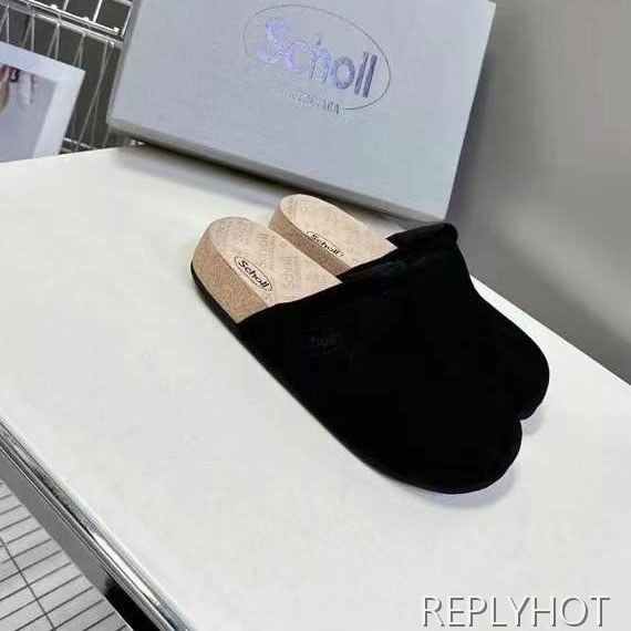 발렌시아가 2025 scholl 스웨이드 뮬 샌들 슬리퍼 신발