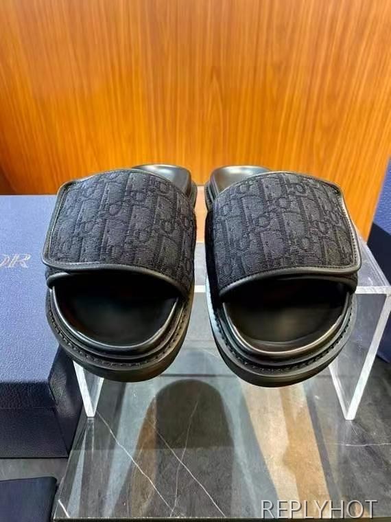 디올 2025 아쿠아 샌들 뮬 슬라이드 슬리퍼