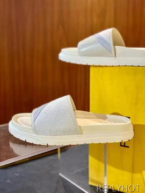 펜디 2025 디아고날 FF자카드 로고 뮬 샌들 슬리퍼 신발