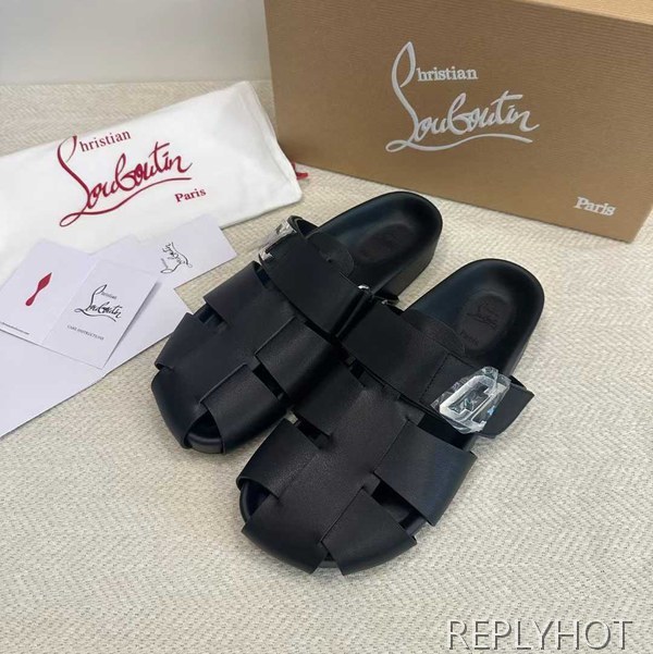 루부탱 2025 ABUBIZZ 로고 레더 피셔맨 1097024 샌들 슬리퍼 신발