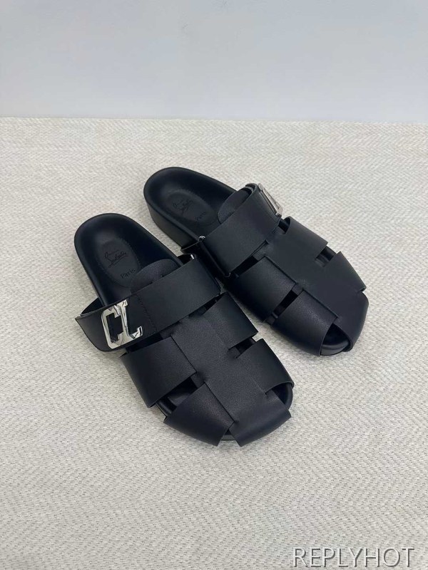 루부탱 2025 ABUBIZZ 로고 레더 피셔맨 1097024 샌들 슬리퍼 신발