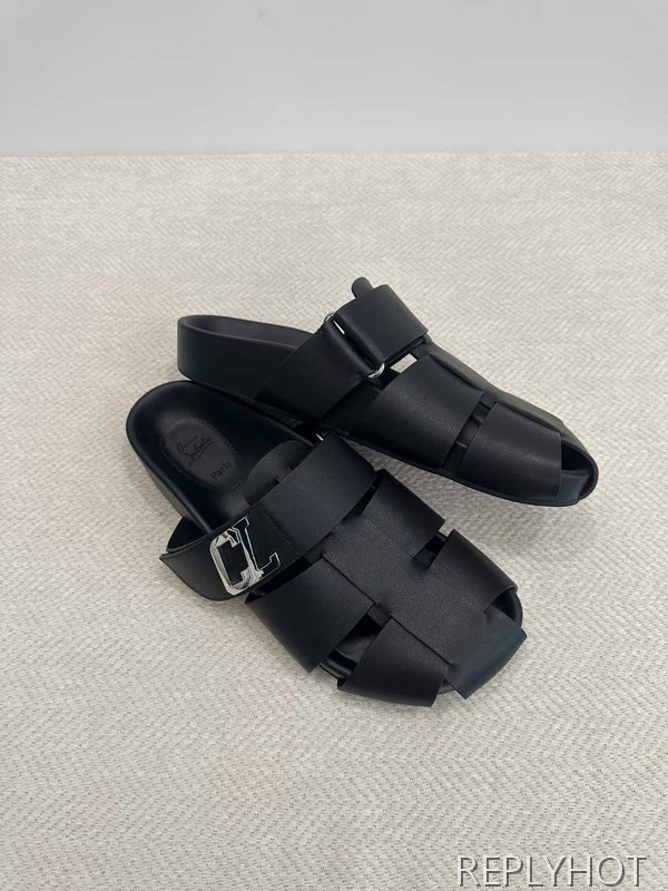 루부탱 2025 ABUBIZZ 로고 레더 피셔맨 1097024 샌들 슬리퍼 신발