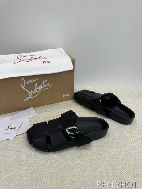 루부탱 2025 ABUBIZZ 로고 레더 피셔맨 1097024 샌들 슬리퍼 신발