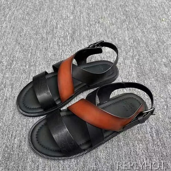 벨루티 2025  시프노스 패턴 가죽 샌들  신발