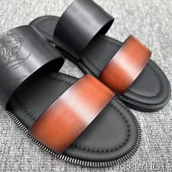 벨루티 2025 투스트랩 스크리토 가죽 샌들 슬리퍼 신발