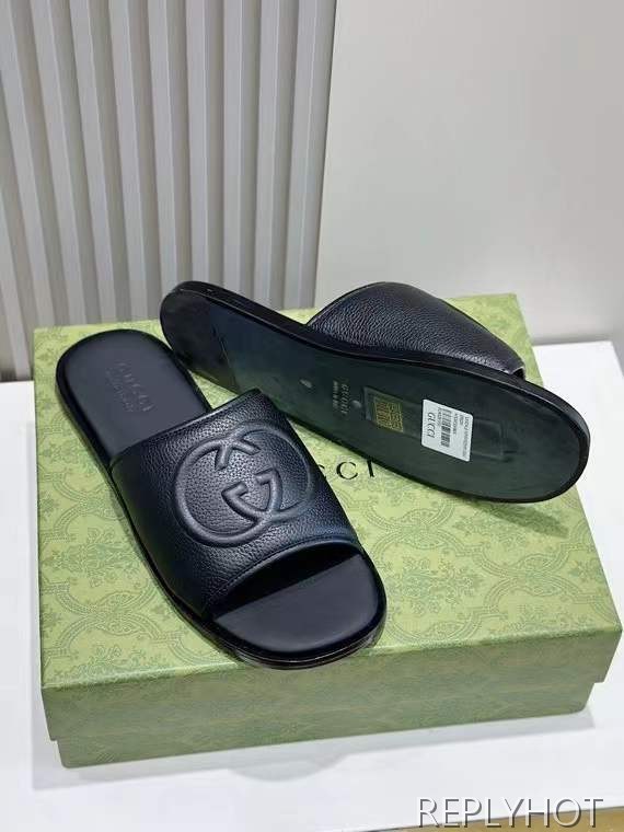 구찌 2025 Lido 레더 슬리퍼 샌들 신발