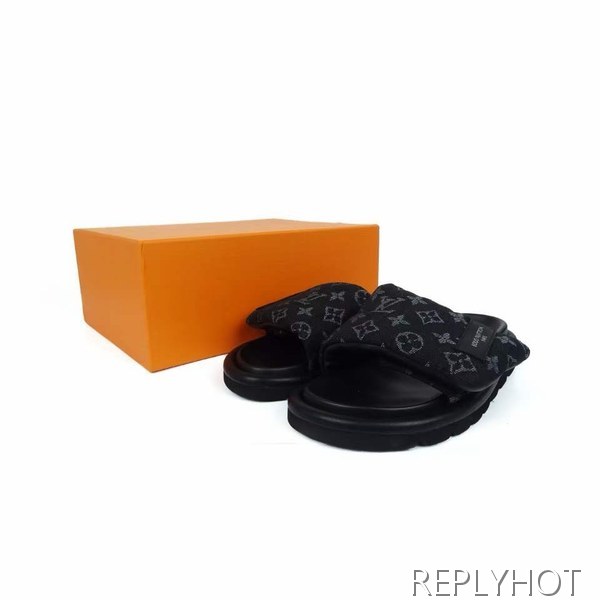 루이비통 2024 풀 필로우 플랫 컴포트 뮬 샌들 슬리퍼 신발