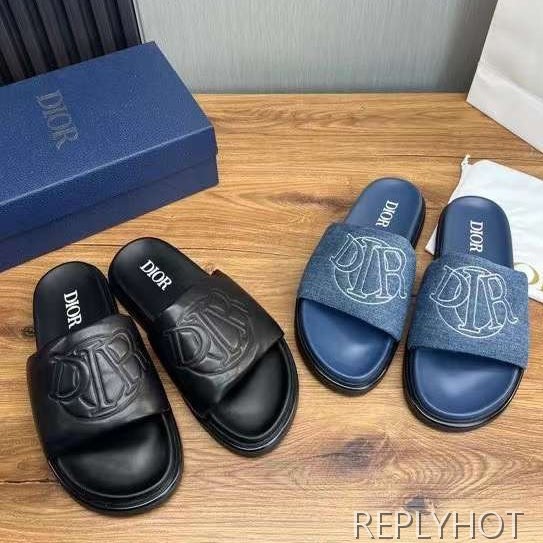 디올 2024 라운드로고 샌들 슬리퍼 신발