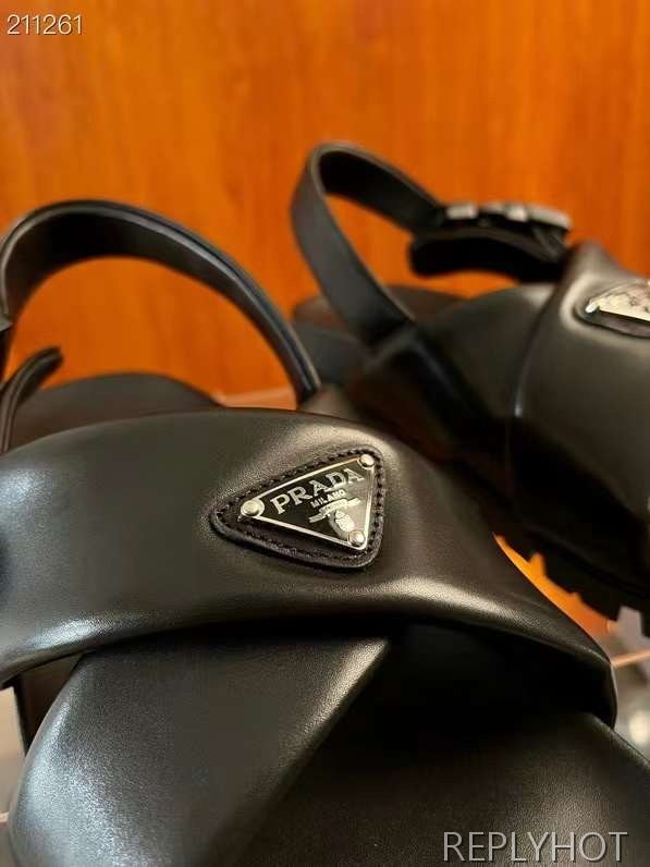 프라다 2024 스틸사피아노 와펜 x밴드 샌들