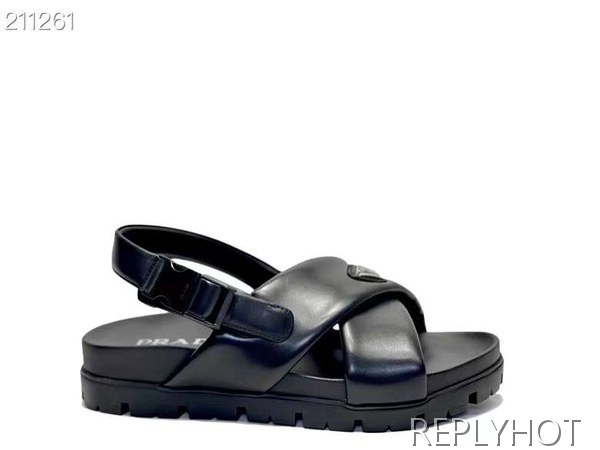 프라다 2024 스틸사피아노 와펜 x밴드 샌들